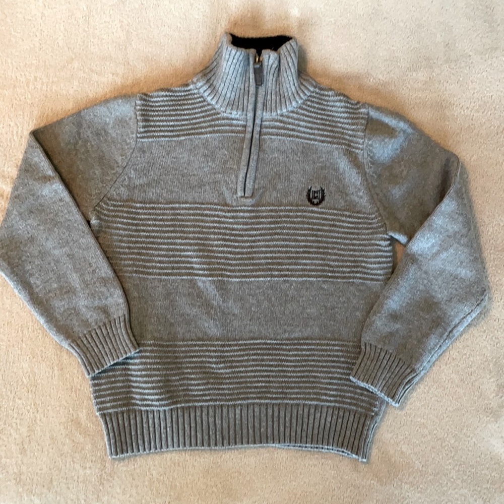 Chaps Used Boys Cable Knit sweater Size S (8)